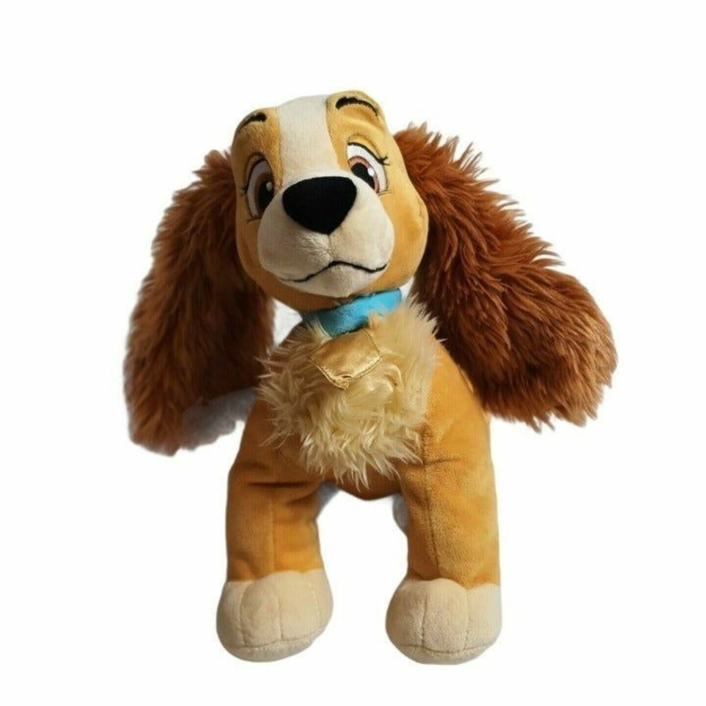 Disney Store Lady Plush 12" Stuffed Dog Puppy Toy Cocker Spaniel Lady and Tramp